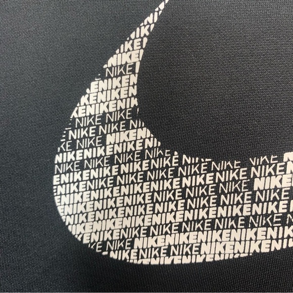 Nike Hoodie Dry Fit Woman Medium Sweatshirt Black Spell Out Pullover Y2K Retro - Picture 3 of 12